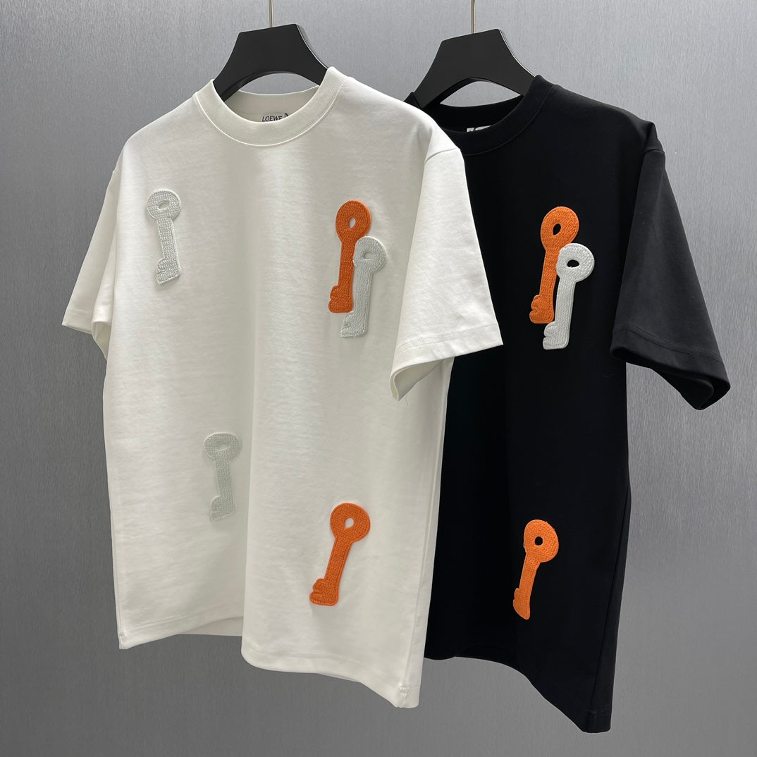 LW Camiseta Bordado Llaves Luminosas Blanco