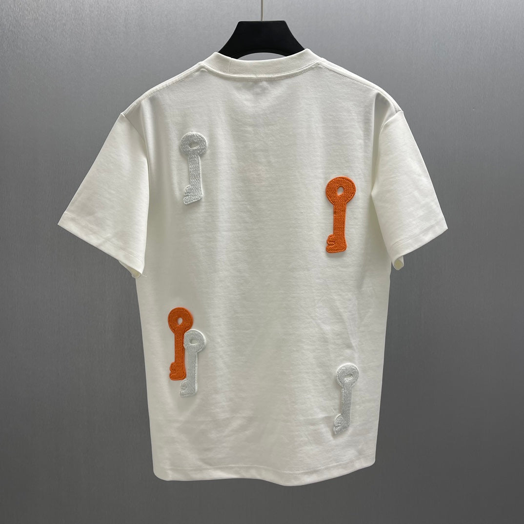LW Camiseta Bordado Llaves Luminosas Blanco