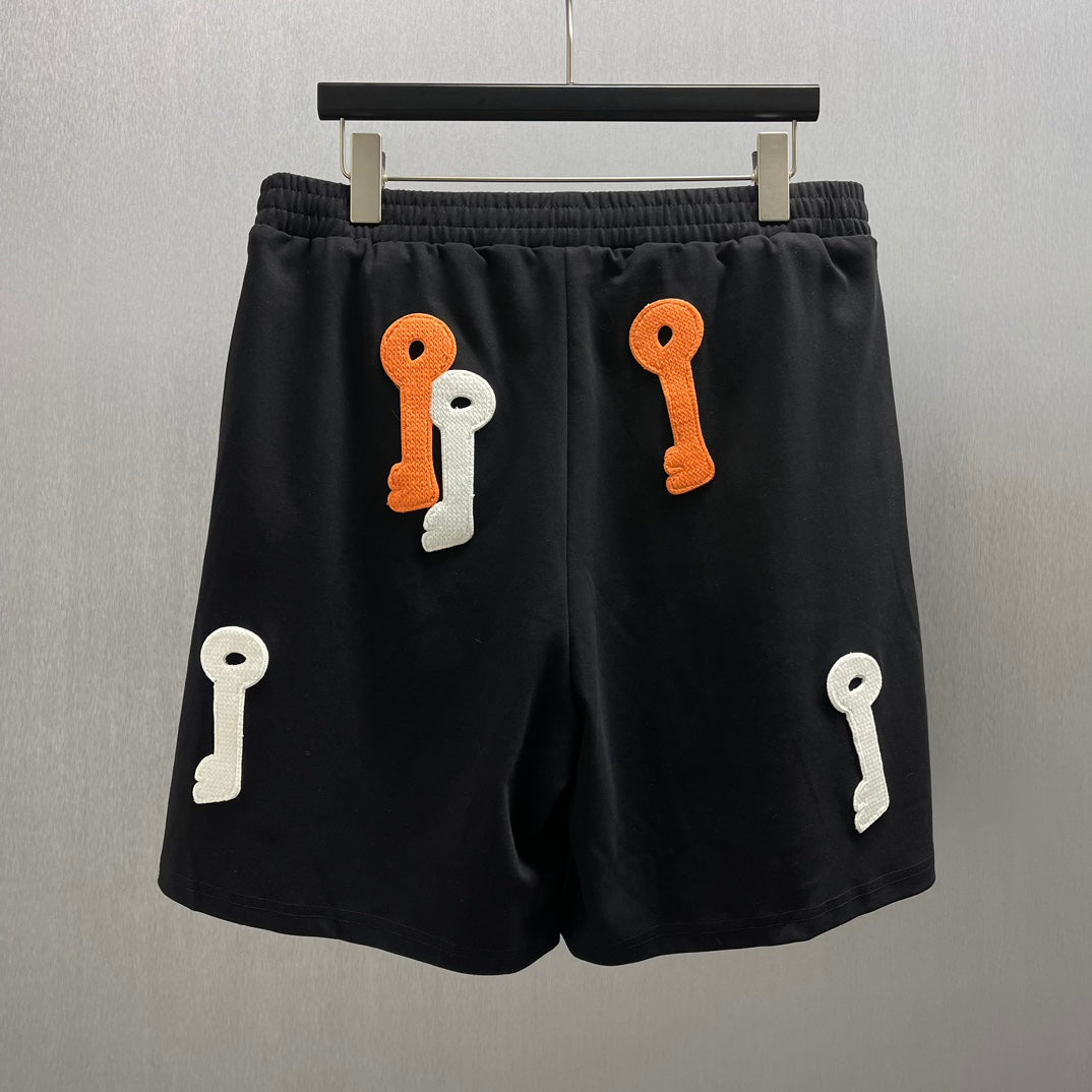 LW Shorts Bordado Llaves Luminosas Negro