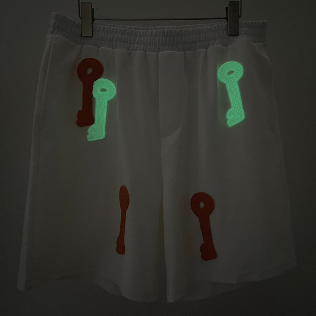 LW Shorts Bordado Llaves Luminosas Blanco