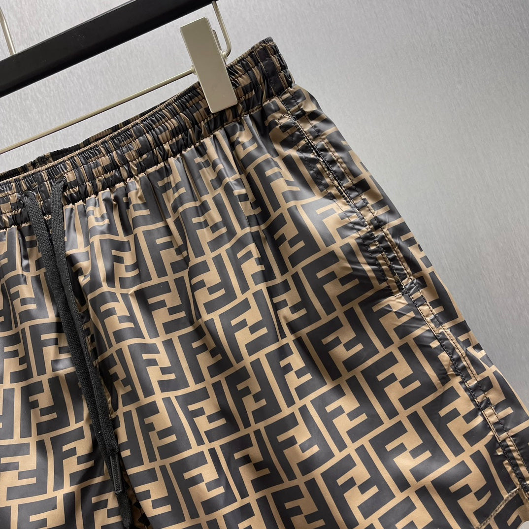 FND Bañador Marrón con Estampado FF