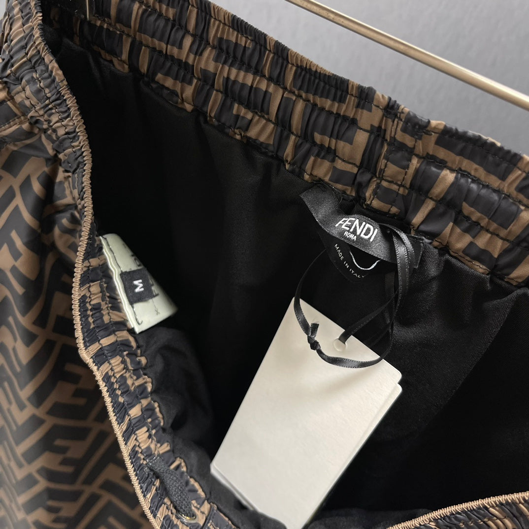 FND Bañador Marrón con Estampado FF