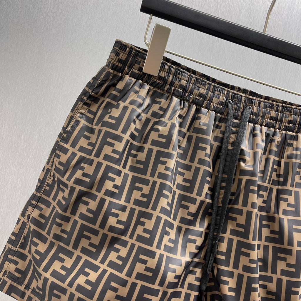 FND Bañador Marrón con Estampado FF