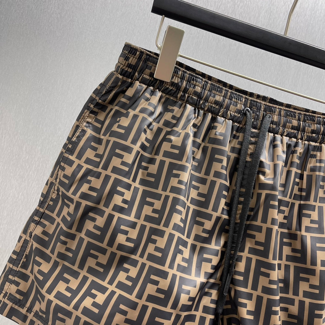 FND Bañador Marrón con Estampado FF