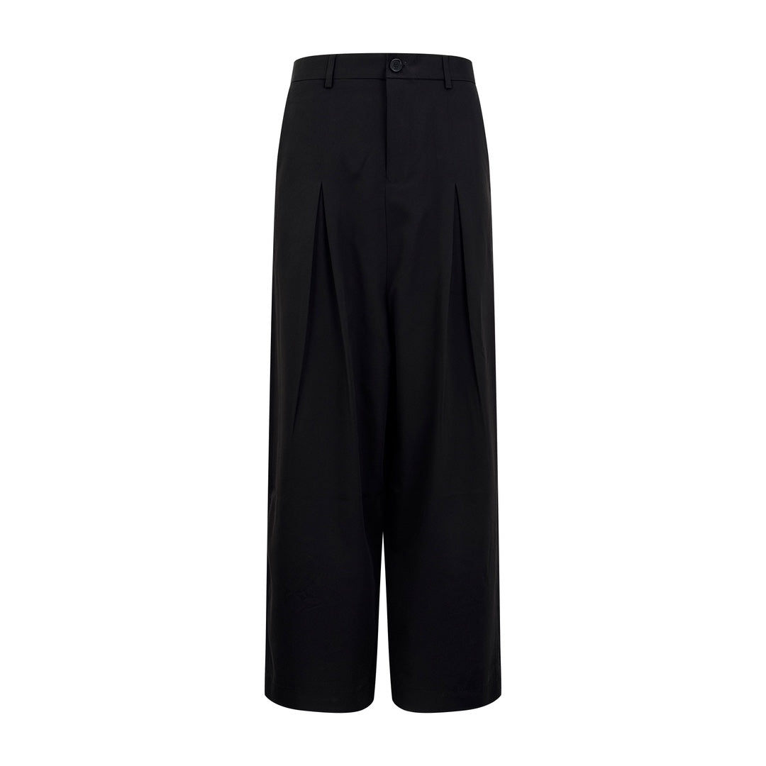 Pantalón Wide-Leg con Hebilla Signature (Negro)