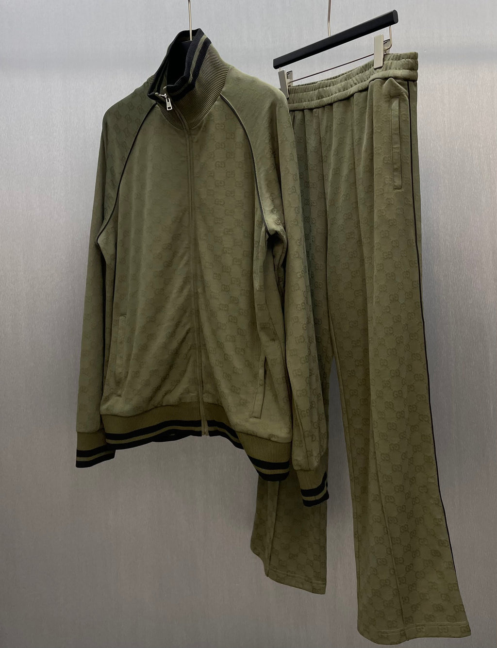 GC Chaqueta Punto Monograma Verde