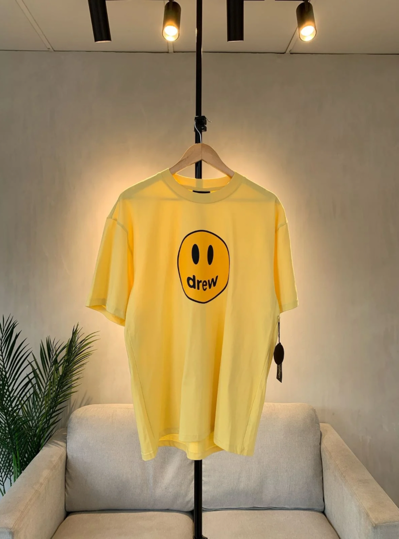 Camiseta Drew House Smiley Logo Amarilla —