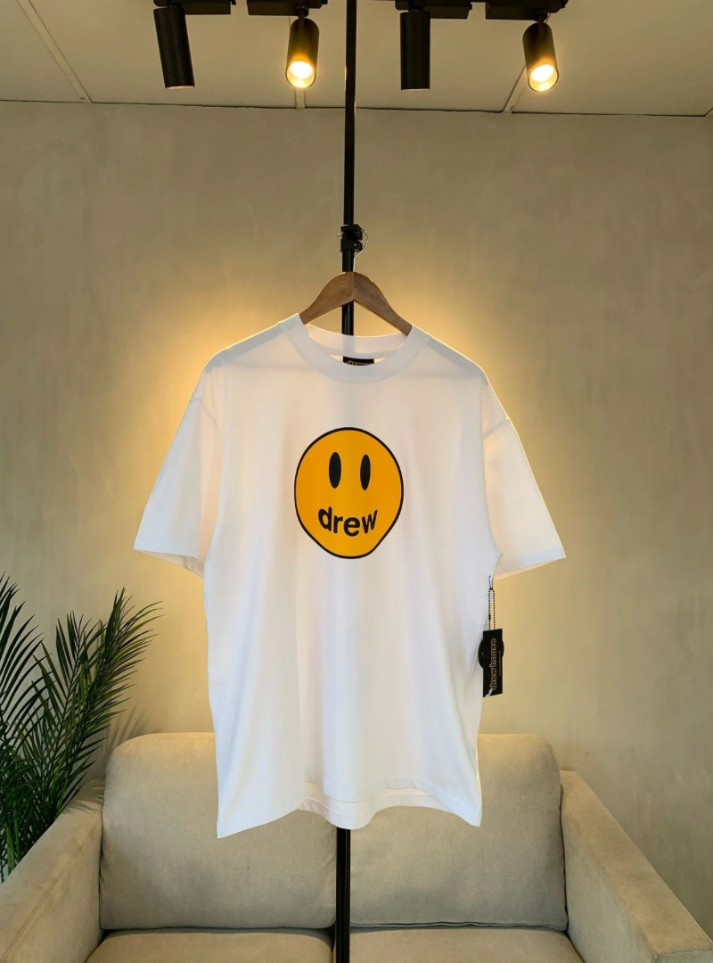 Camiseta Drew House Smiley Logo Blanca  —
