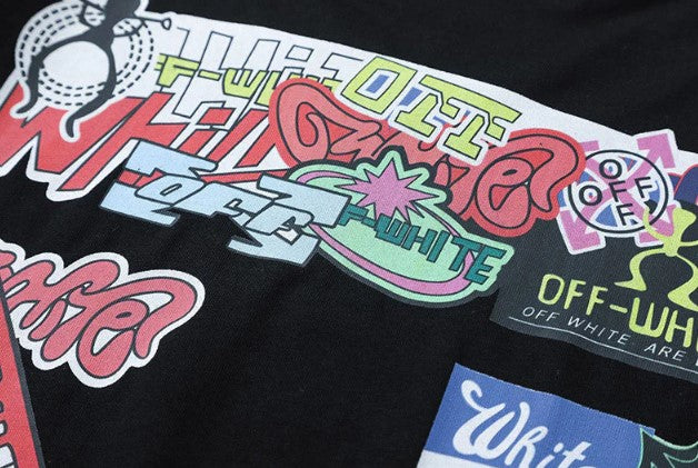Camiseta Off White Multi Logo Tee Black —