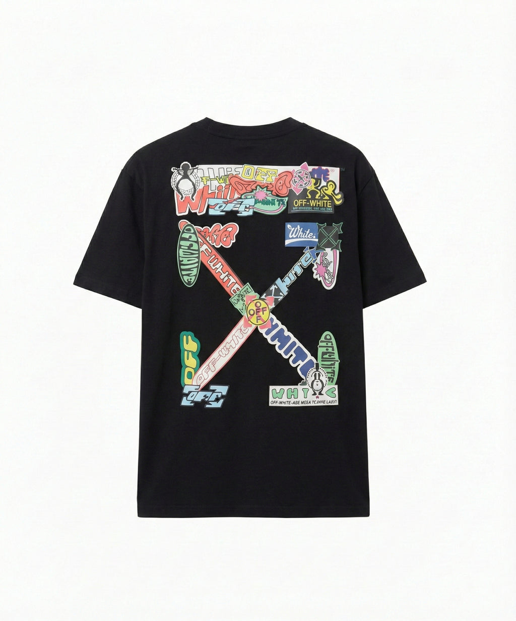 Camiseta Off White Multi Logo Tee Black —