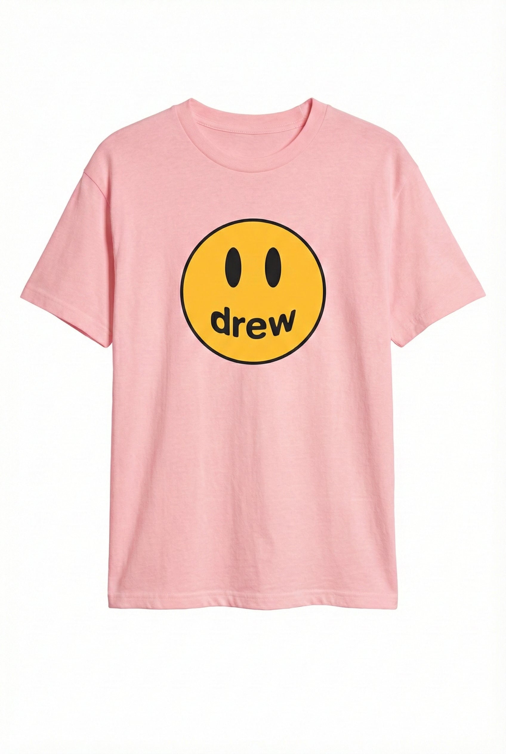 Camiseta Drew House Smiley Logo Rosa —
