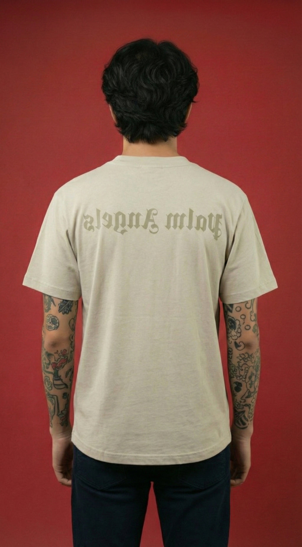 Camiseta Palm Angels Verde Musgo —