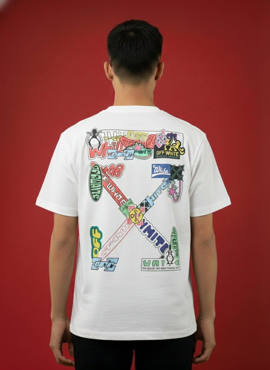 Camiseta Off White Multi Logo Tee White —