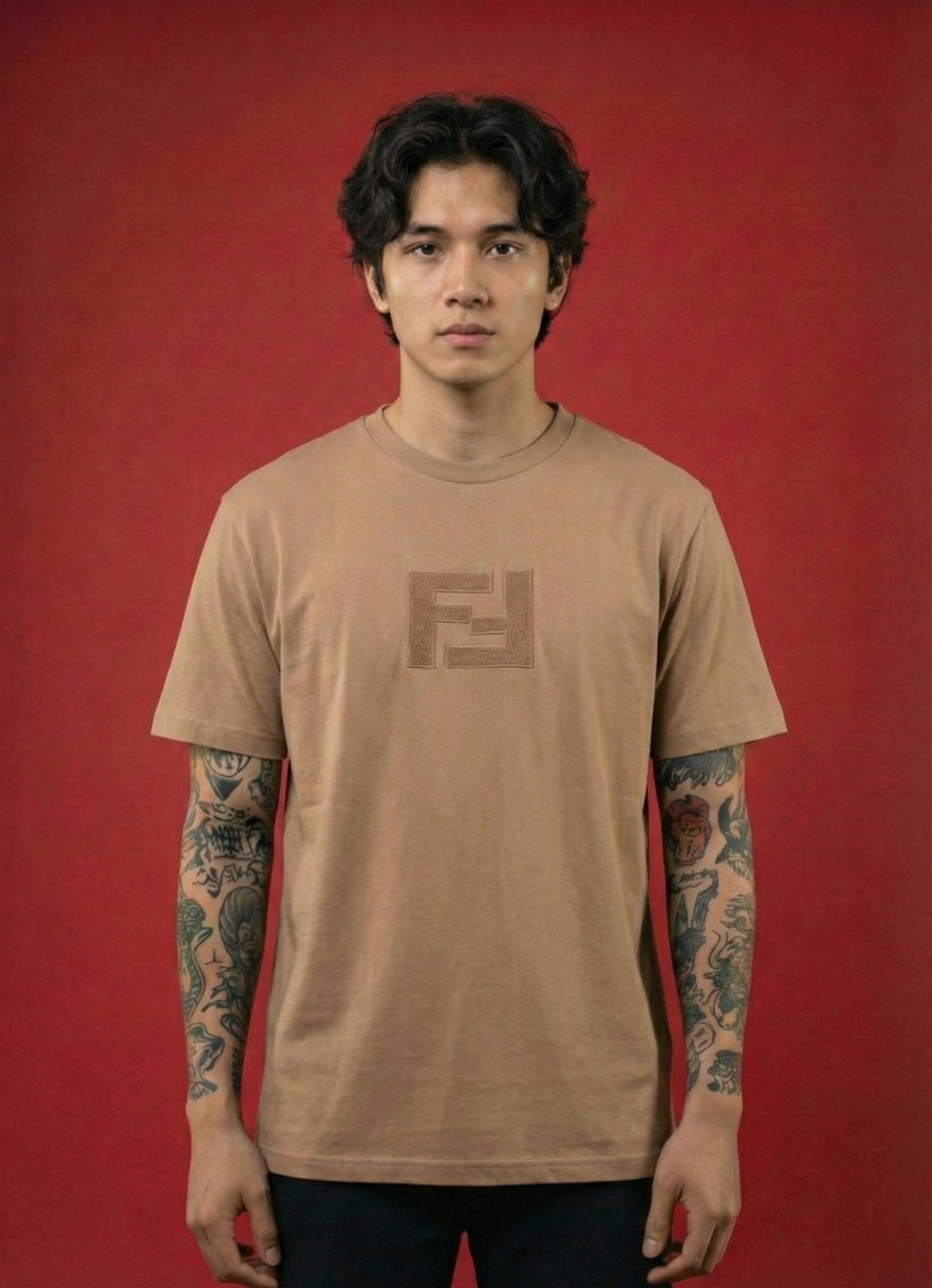 Camiseta Fendi Color Café —