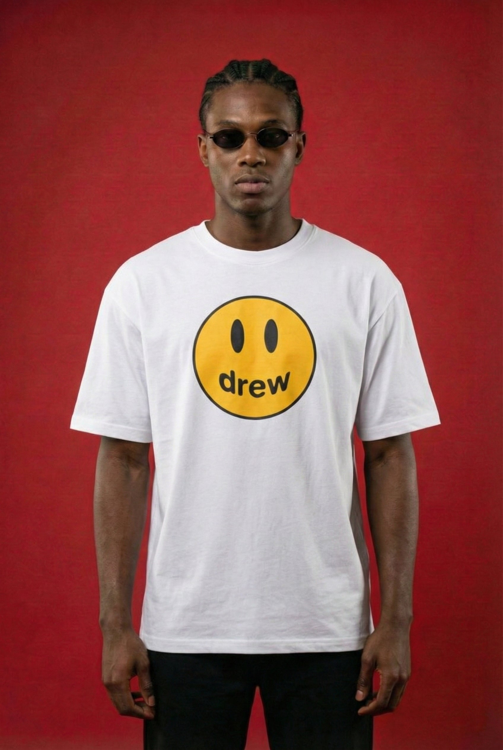 Camiseta Drew House Smiley Logo Blanca  —