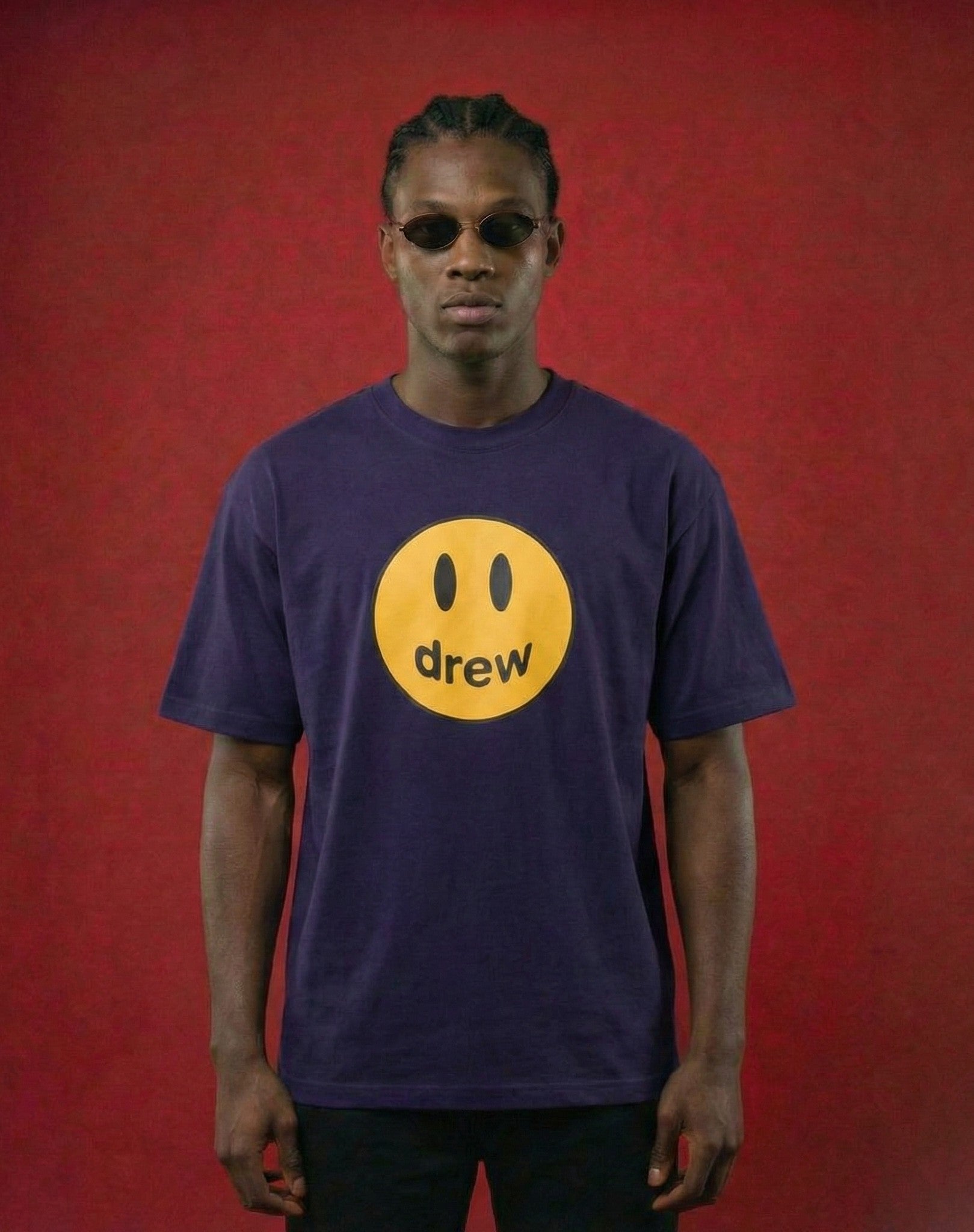 Camiseta Drew House Smiley Logo Morada —