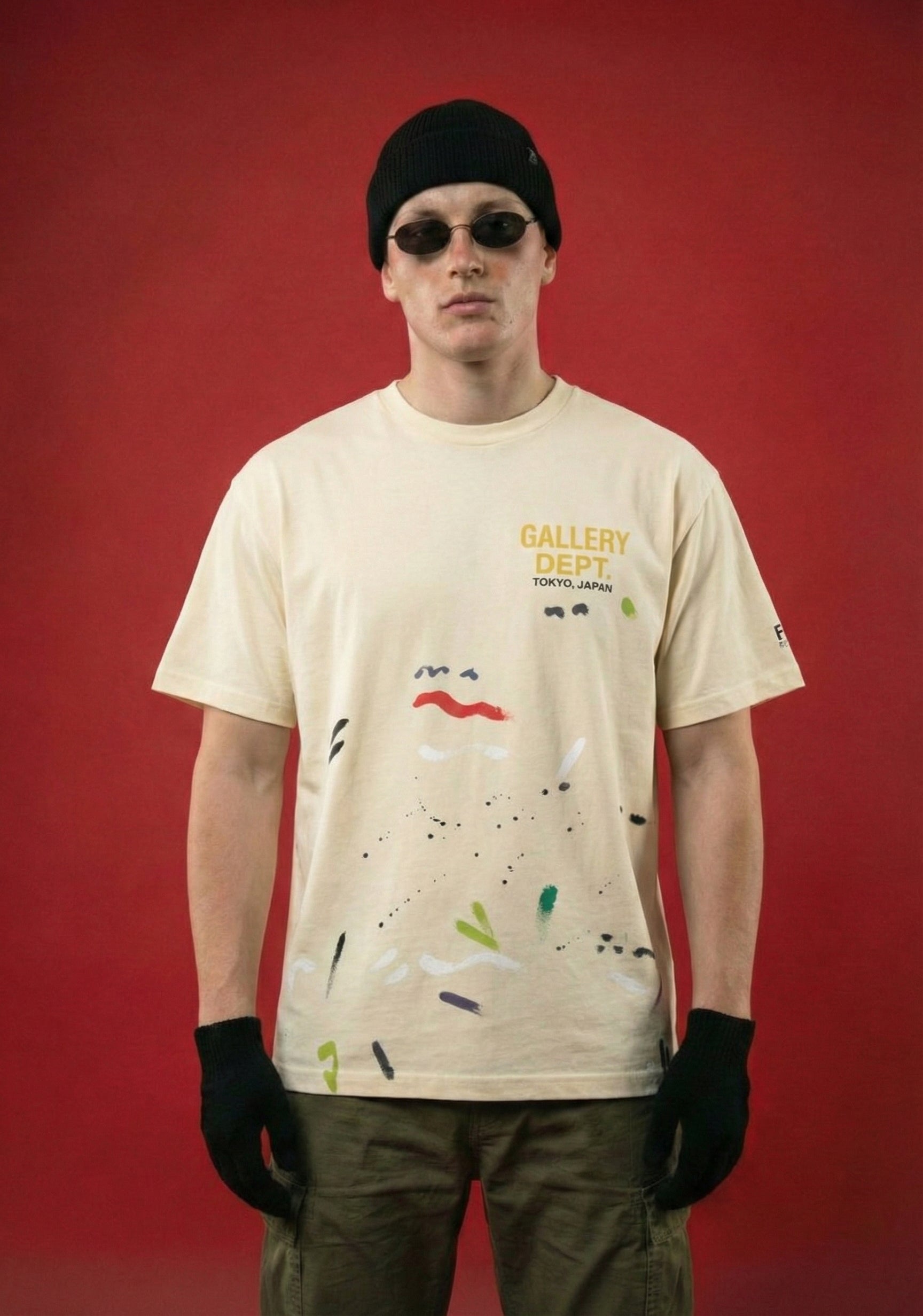 Camiseta Gallery Dept. Paint Beige —