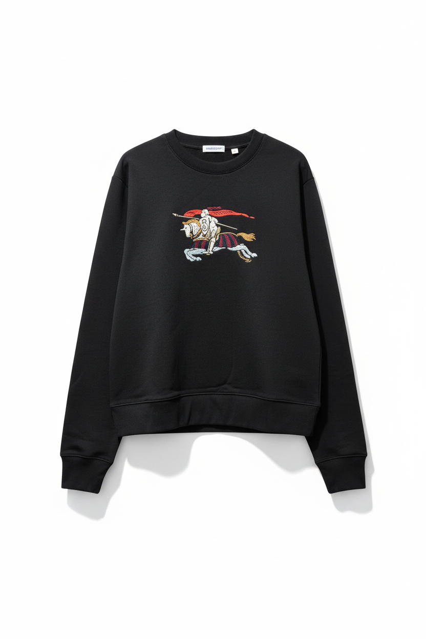 BRBRY Sudadera Jinete Ecuestre Negra