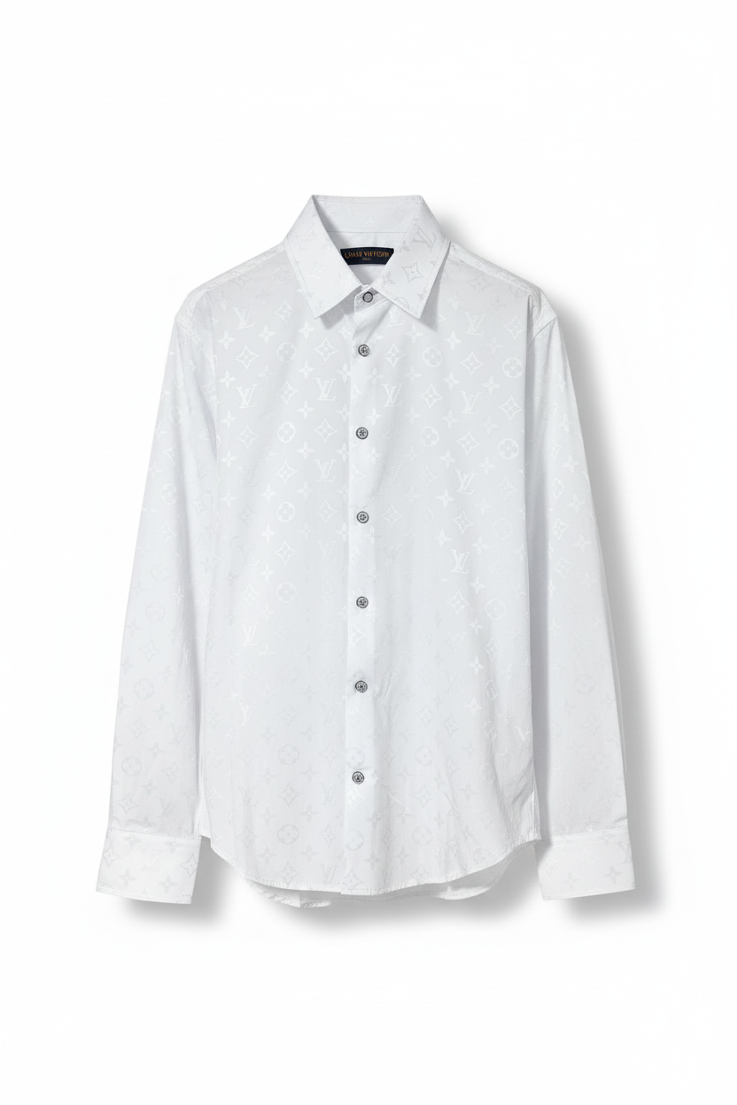 LV Camisa Jacquard Full Print