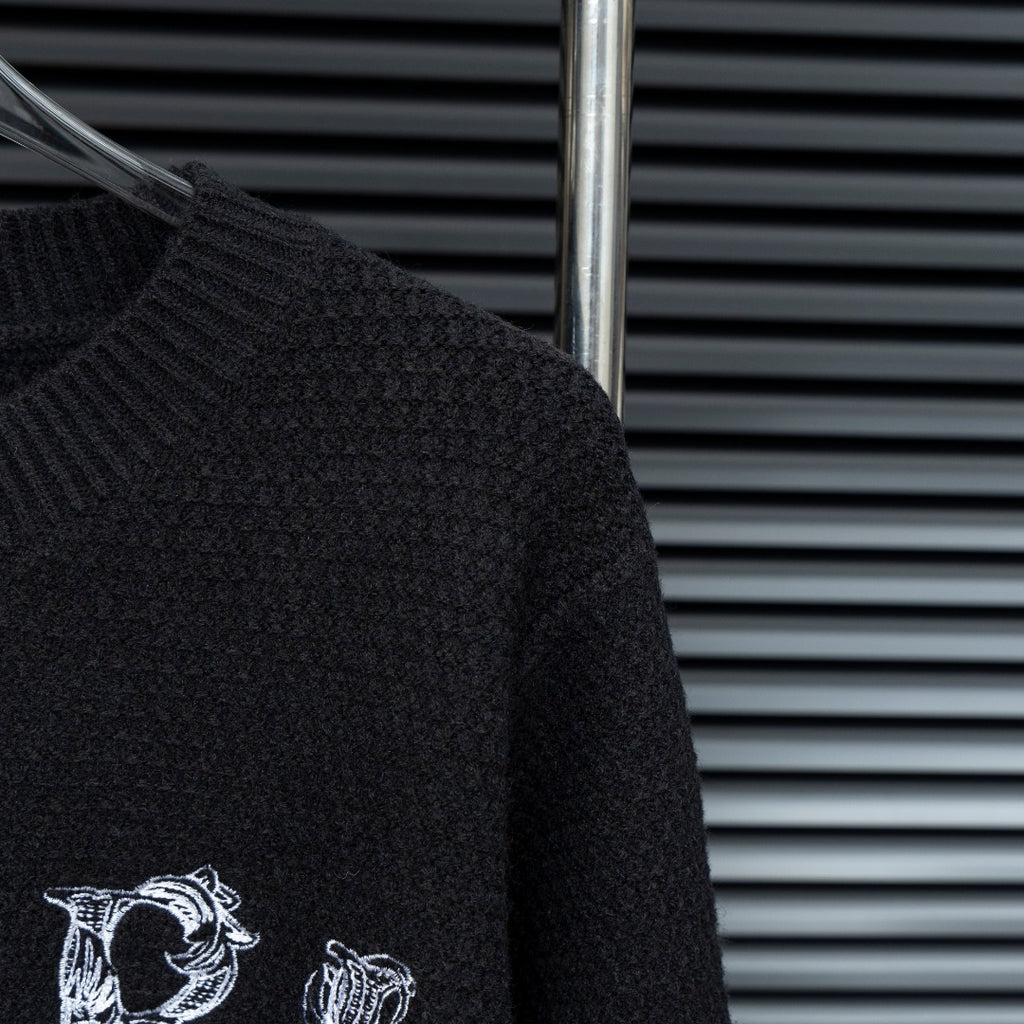 Sweater Premium “Smoke Embroidery Knit”