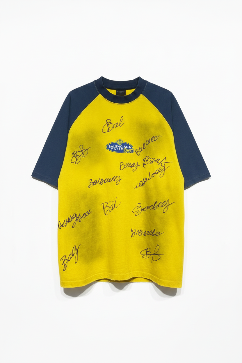 Balenciaga 2025 · Camiseta Graffiti Handcrafted Patchwork Oversize
