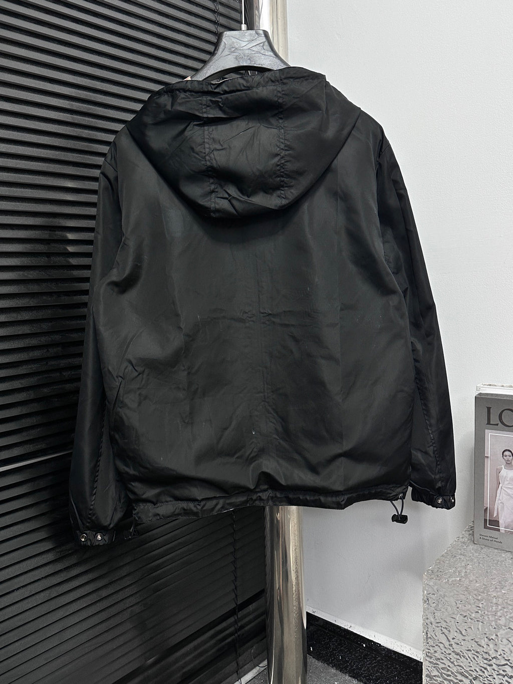 Chaqueta Reversible con Capucha · Estampado de Cuadros Clásico