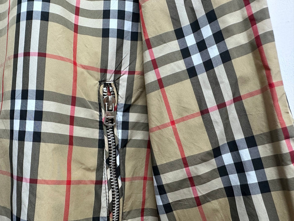 Chaqueta Reversible con Capucha · Estampado de Cuadros Clásico