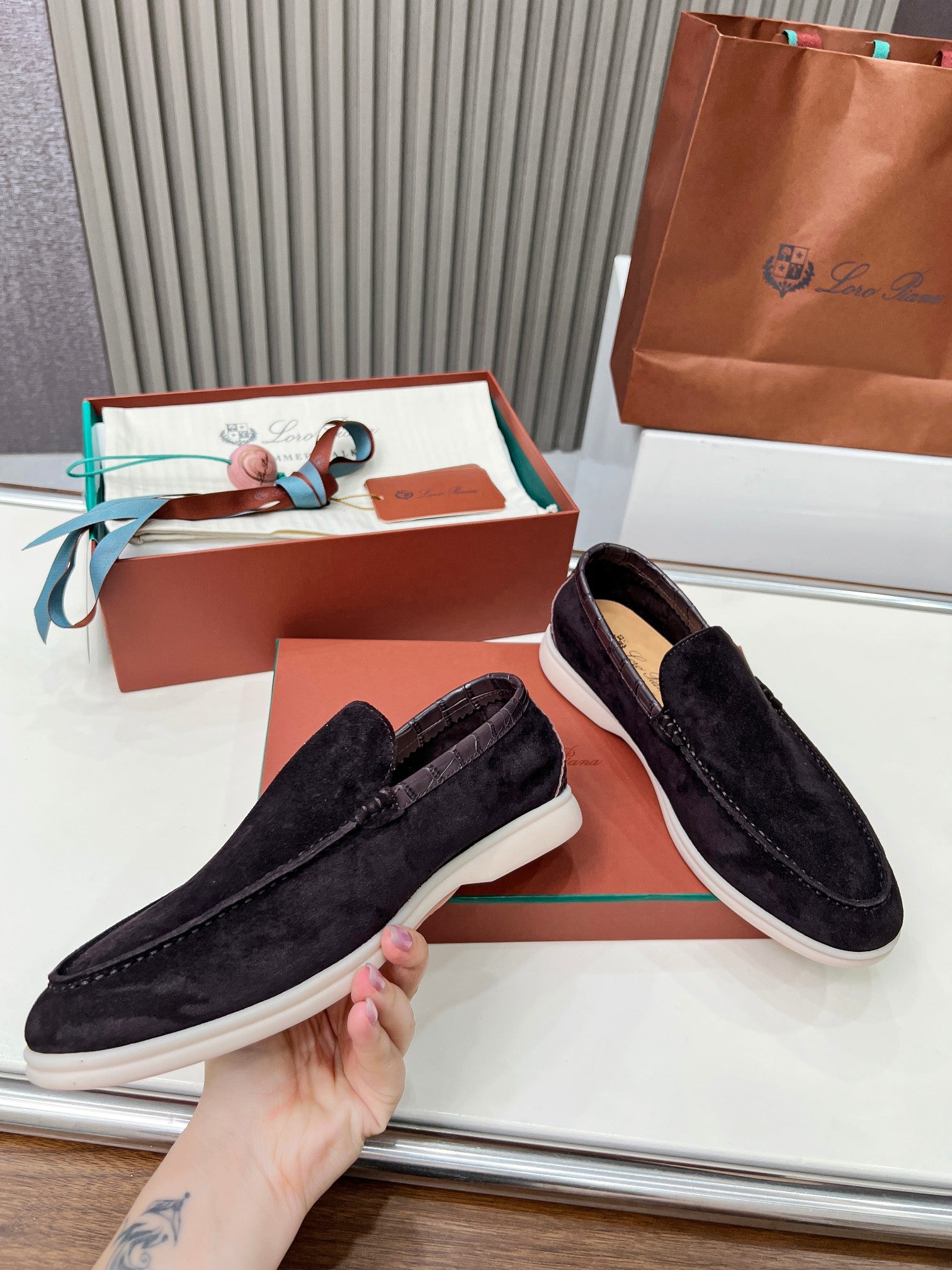 Loro Piana ❤️ Clásico Loafer de Hombre – Edición en Piel de Cocodrilo