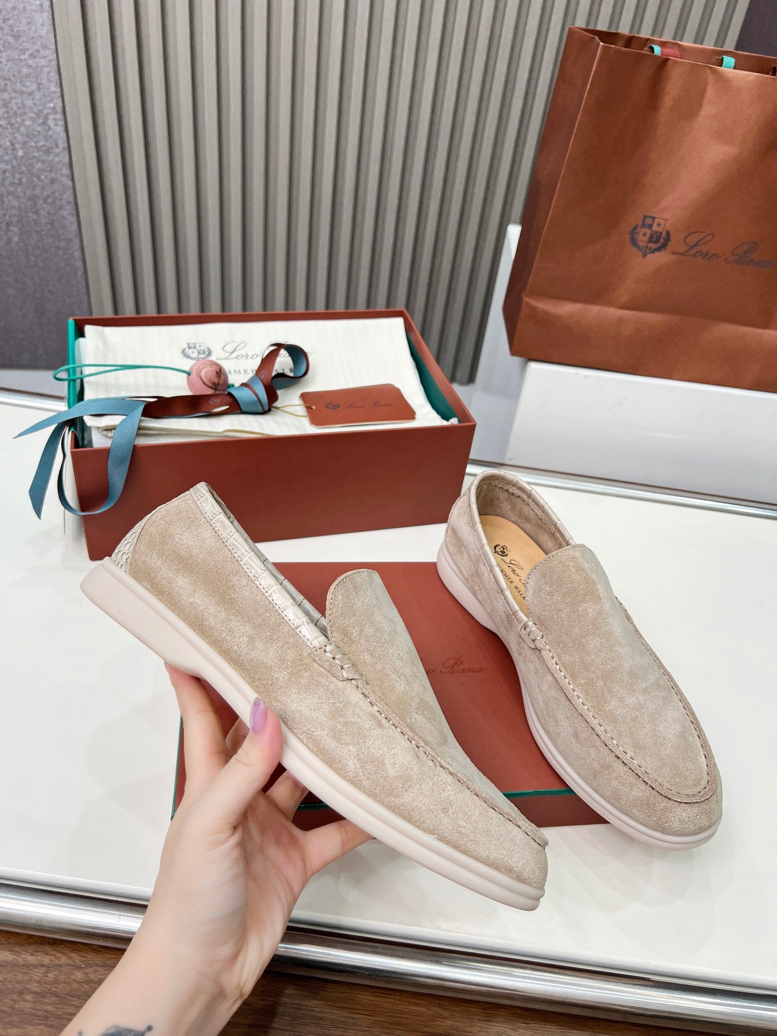 Loro Piana ❤️ Clásico Loafer de Hombre – Edición en Piel de Cocodrilo