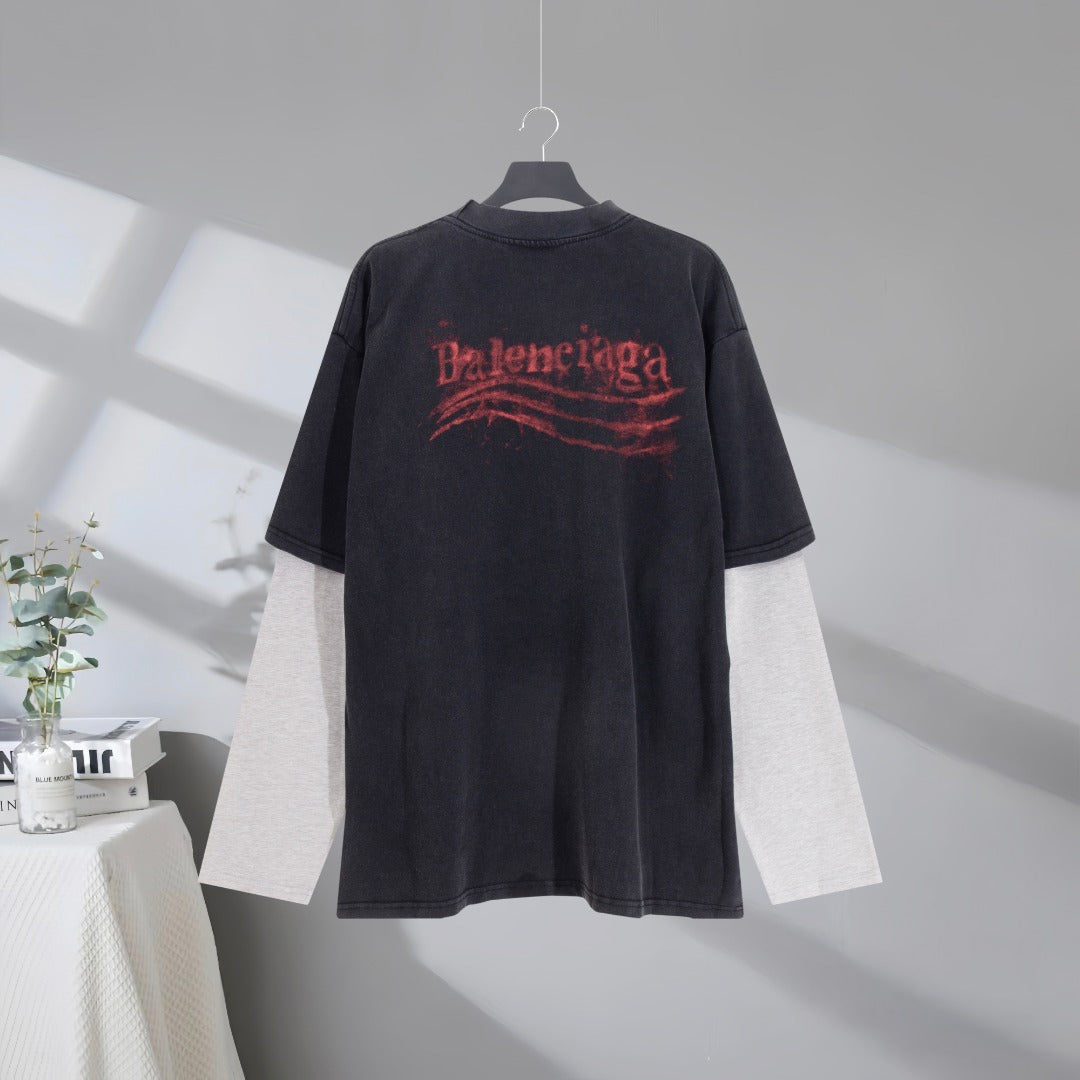 Camiseta de Manga Larga Unisex · Edición Premium 2025 con Efecto Desgastado y Detalle de Impresión a Dos Capas