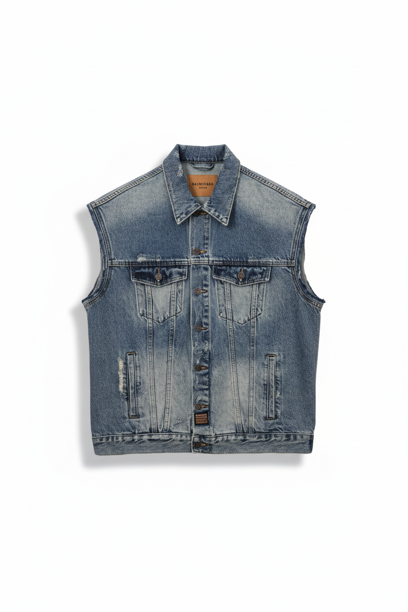 Chaleco Estilo Urbano con Acabado Lavado