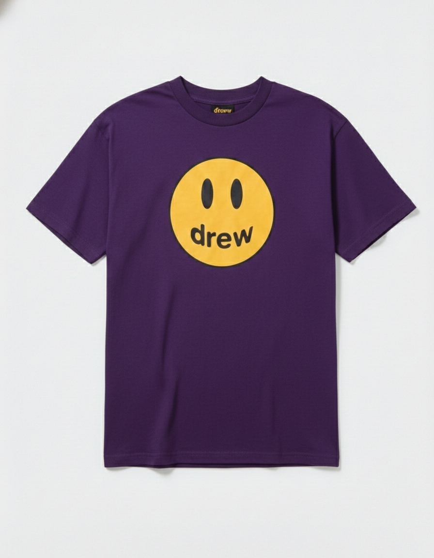 Camiseta Drew House Smiley Logo Morada —